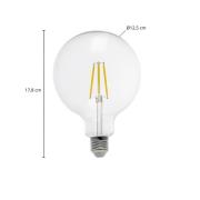 Arcchio LED-globepære, G125 E27 3,8W, 2700K, 806lm