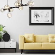 Loftlampe Eliza, 8 lyskilder, sort