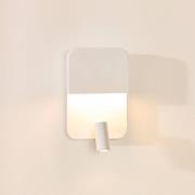 Boxer LED-væglampe med spotlys, hvid
