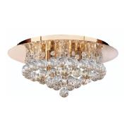 Hanna loftslampe med krystalkugler, 35 cm guld