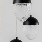 KARE Frozen hængelampe 5 lyskilder, spiraler, sort