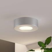 Prios LED-loftlampe Edwina, sølv, 12 cm, sæt med 10 stk