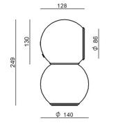 Stilnovo Gravitino LED-bordlampe med magnet, hvid