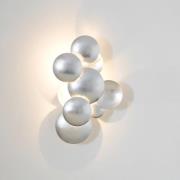 Bolladaria LED-væglampe, sølv, 3 lyskilder