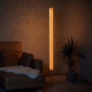 LeuchtNatur Gracia, med stang, valnøddetræsfod, sort