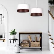 Euluna Levo hængelampe, Ø40cm, mørk eg/ecru
