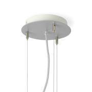 LED-pendel LARAwood M, hvid eg, Ø 43 cm
