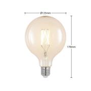 LED-filament E27 6 W 2.700 K G125 Globe klar 3 stk