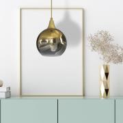 Monte hængelampe af glas, 1 lyskilde, guld