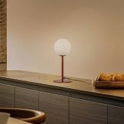 Bordlampe Joel, højde 35 cm, vinrød/hvid