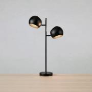 Bordlampe Edgar, 2 lyskilder, sort