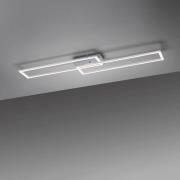 LED-loftslampe Iven, stål, dæmpet, 101,6x19,8cm