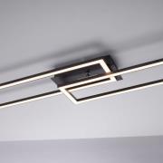 LED-loftlampe Iven, dæmpbar, sort, 101,6x19,8 cm