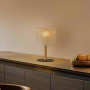 Deva Nature bordlampe, tekstil, træ