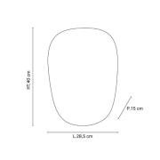 MARKET SET Væglampe Skærm 70'erne, 40 cm høj, karry, tekstil