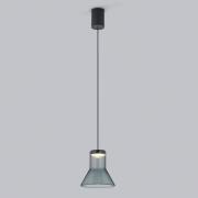 Helestra Fou LED-hængelampe røgglas 13x13,5cm