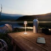 Nuindie pocket LED genopladelig bordlampe, hvid, IP54, dæmpbar