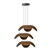 UMAGE Forget Me Not stor pendel 3 lyskilder, mørk eg