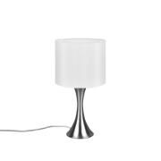 Sabia bordlampe, Ø 20 cm, hvid/nikkel
