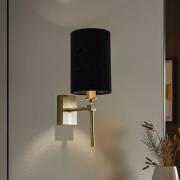 Væglampe Azzi tekstilskærm 1 lyskilde sort