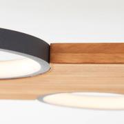 Cheesy LED-loftlampe af træ, 4 lyskilder