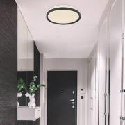 Sonny LED-loftlampe, sort, CCT, Ø 39 cm