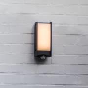 Udendørs LED-væglampe Qubo med bevægelsessensor
