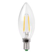 LED-kertepære E14 3W glødetråd klar, varmhvid