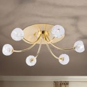 Maderno loftlampe med blykrystal, guld, 57cm