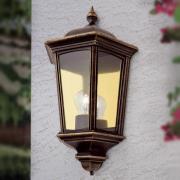 Puchberg udendørs væglampe, direkte, sort-guld