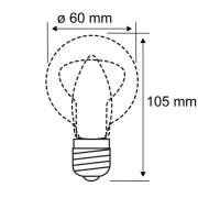 Paulmann LED-pære E27 7W, dim to warm