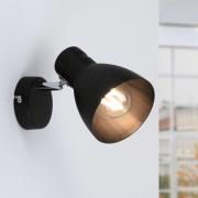 Paulmann Davy væglampe, sort, 1 lyskilde