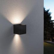Paulmann Cybo LED udendørs væglampe, RGBW, 10x10cm, antracit