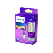 Philips LED-kerte filament E14 4,3 W 2.700 K 2 stk