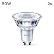 Philips LED-pære GU10 4,6 W 390lm 840 klar 36° 2