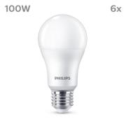 Philips LED-pære E27 13 W 1.521lm 2.700 K mat 6