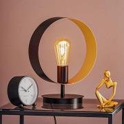 Hula bordlampe i ringdesign, sort/guld