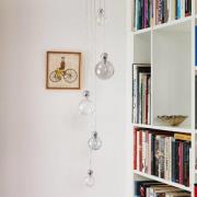 EBB & FLOW Uva M Hængende kugle sølv klar swirl