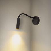 SLV Karpo Goose LED-væglampe, dæmpbar, sort