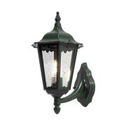 Firenze udendørs væglampe, stående, 48cm, grøn