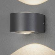 Gela udendørs LED-væglampe, up/down, grå
