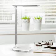 LED-bordlampe MAULjazzy, hvid, højde 43 cm, dæmpbar USB-port