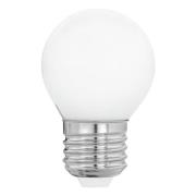 LED-lampe E27 G45 4W, varm hvid, opal