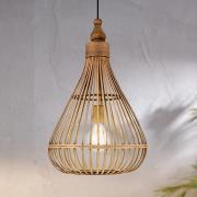 Amsfield hængelampe, bambus, pæreform
