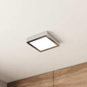 LED-loftslampe Fueva 5 IP44 3000K krom 16x16cm