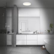 LED-badeværelsesloftlampe Slim Drip, hvid, Ø 42 cm