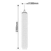 Hængelampe Capiz med muslinger, højde 235cm