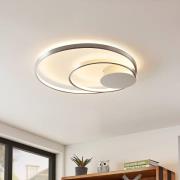 Lindby Nerwin LED-loftlampe, rund, alu/krom