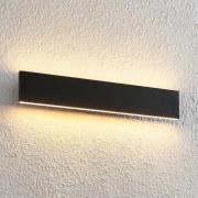 Lindby Ignazia LED-væglampe, 47 cm, sort