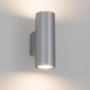 Kabir sølvfarvet væglampe, 2 lyskilder